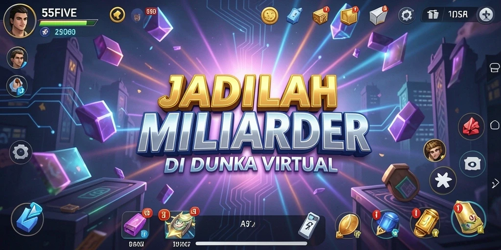 Screenshot utama 55FIVE menampilkan gameplay yang seru dan interaktif.