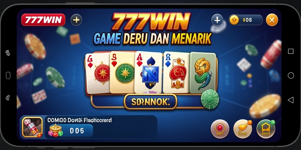 Tampilan gameplay seru di 777WIN dengan domino.