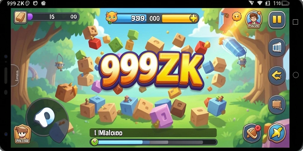 Screenshot gameplay 999ZK dengan tantangan menarik dan grafis menawan.