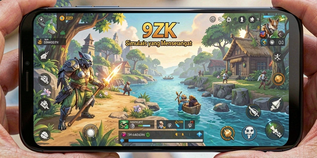 Tampilan gameplay menarik dari 9ZK dalam simulasi interaktif.