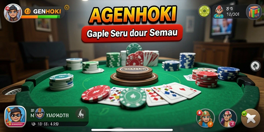 Tampilan gameplay seru dari AGENHOKI saat bermain Gaple.