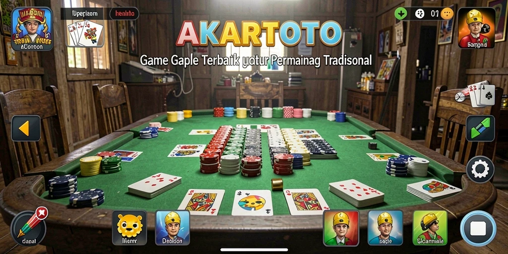 Menampilkan gameplay seru Gaple di AKARTOTO.