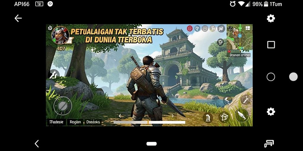 Gameplay API66 yang menampilkan dunia terbuka yang luas dan dinamis.