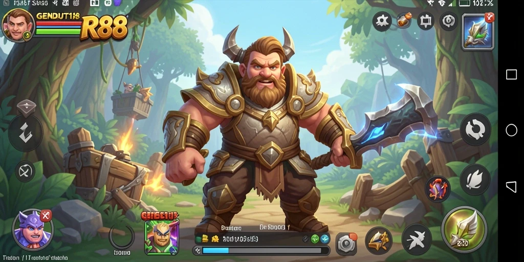 Screenshot GENDUT188 menampilkan aksi seru dalam pertempuran RPG.