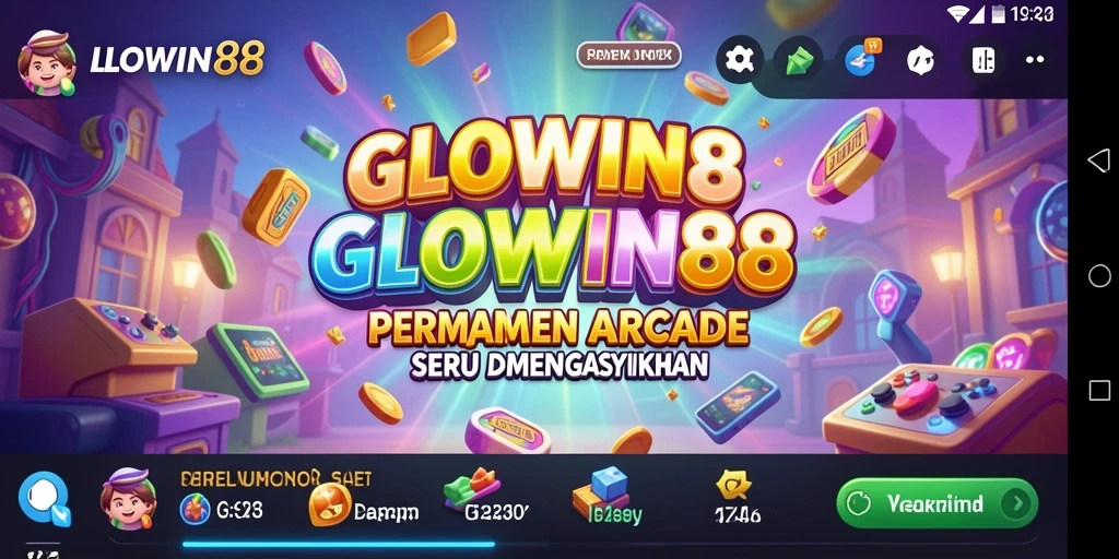 Tangkapan layar GLOWIN88 menunjukkan karakter yang melawan rintangan dengan aksi penuh warna.