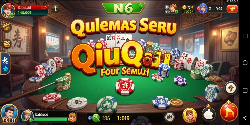 Screenshot menampilkan gameplay QiuQiu yang seru dan interaktif.