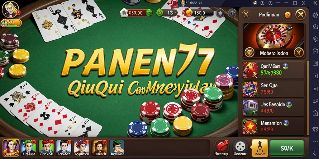 Tampilan gameplay QiuQiu yang mengasyikkan dalam PANEN77.
