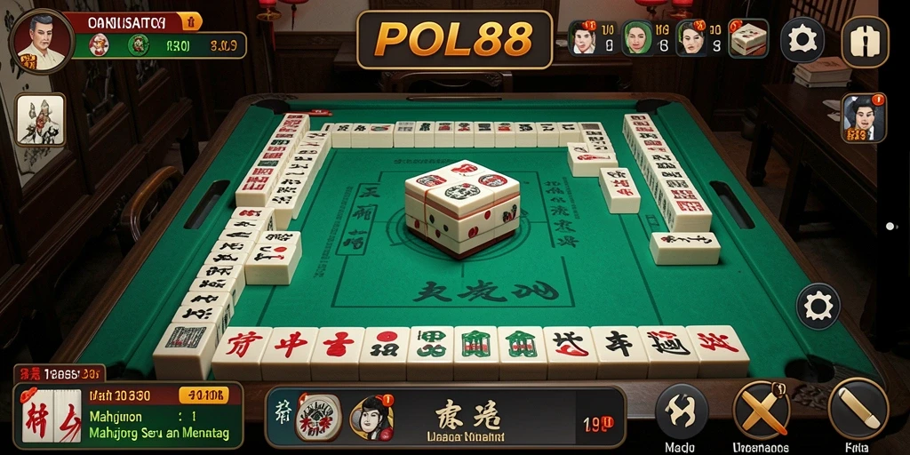 Tampilan menarik dari gameplay Mahjong POL88 yang mendebarkan.