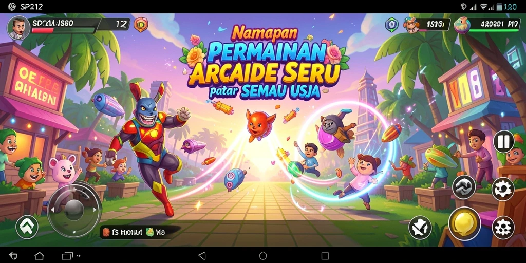 Tampilan gameplay SP212 yang penuh warna dan seru.