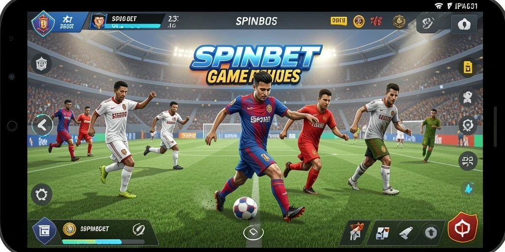 Screenshot gameplay SPINBET yang menunjukkan aksi seru dalam pertandingan olahraga.