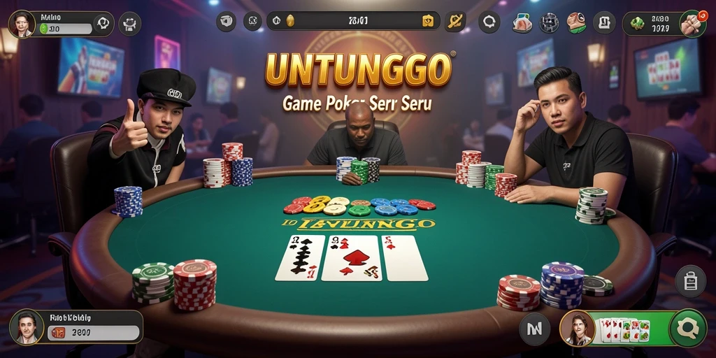 Tampilan gameplay Poker yang menarik dari UNTUNGGO.